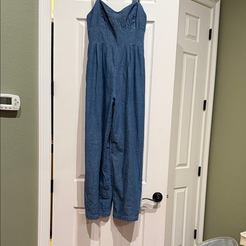 Flying Tomato Blue Denim Jumpsuit - Picture 7 of 11